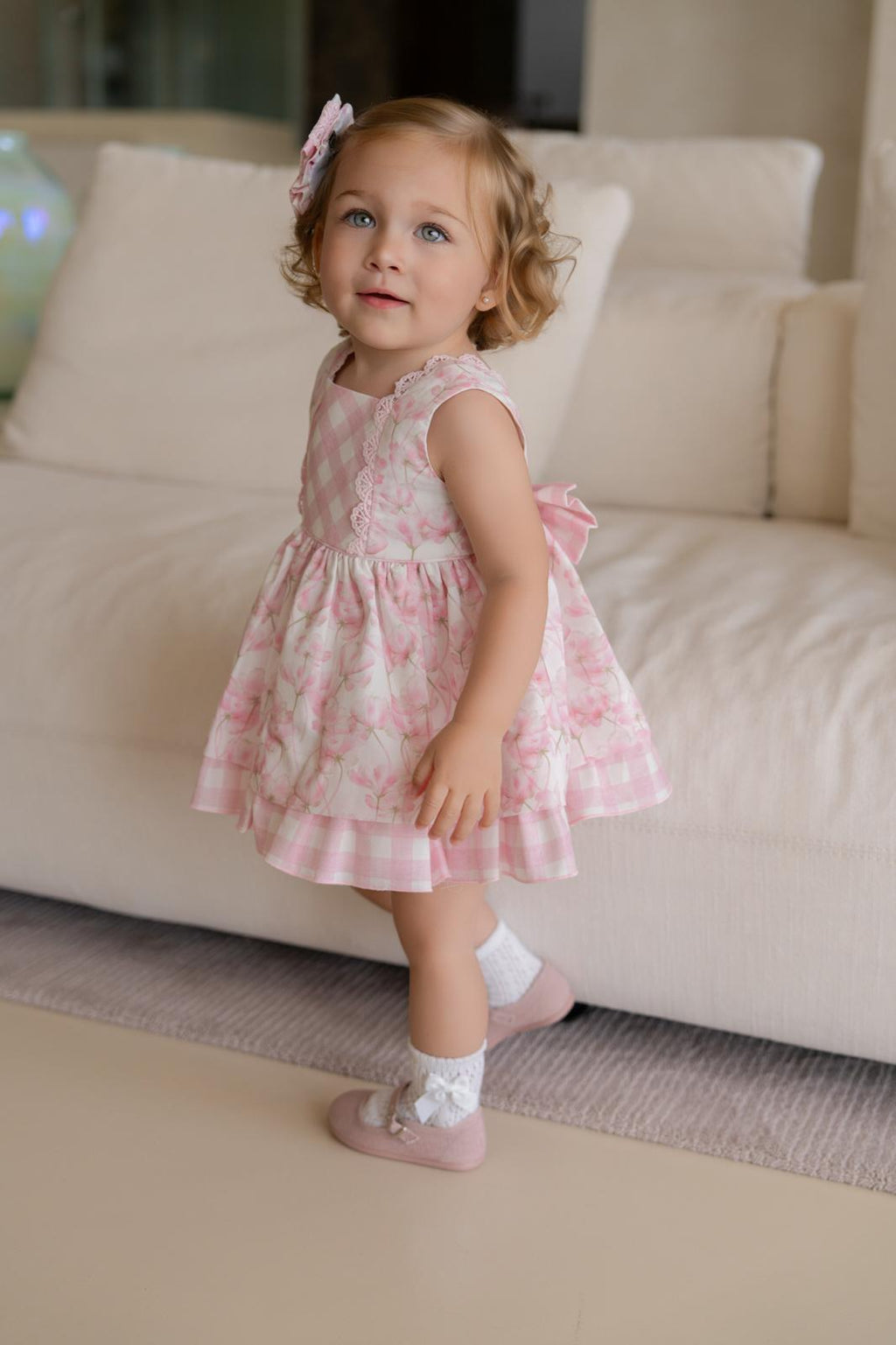 PRE ORDER SS26 Miranda Baby Girls Pink Floral Dress
