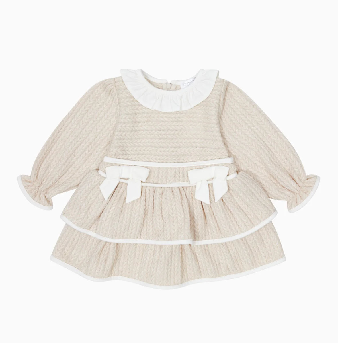 AW25 Deolinda Girls Beige Cable Dress