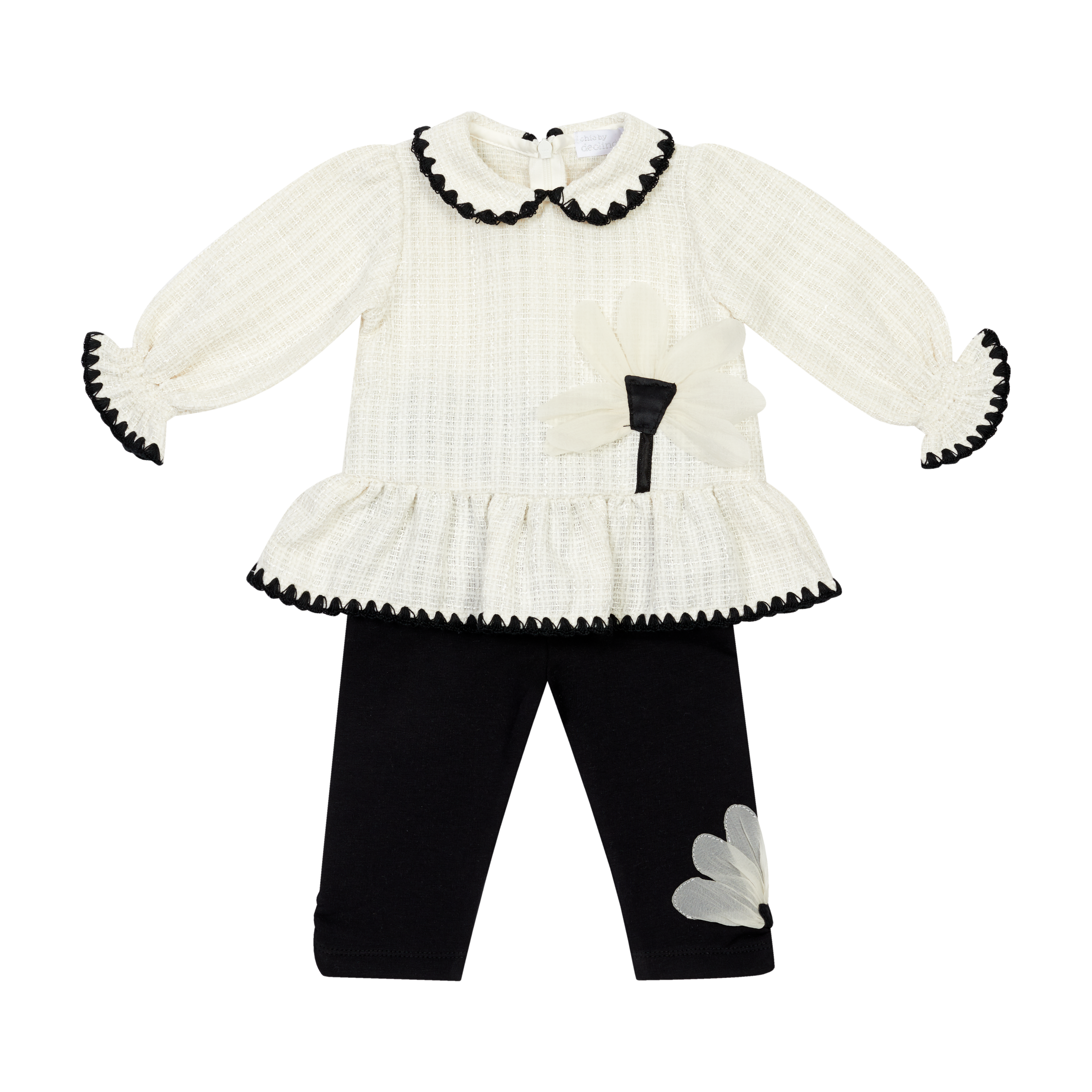 AW26 Deolinda by Chic Cream Tunic & Black Leggings Set