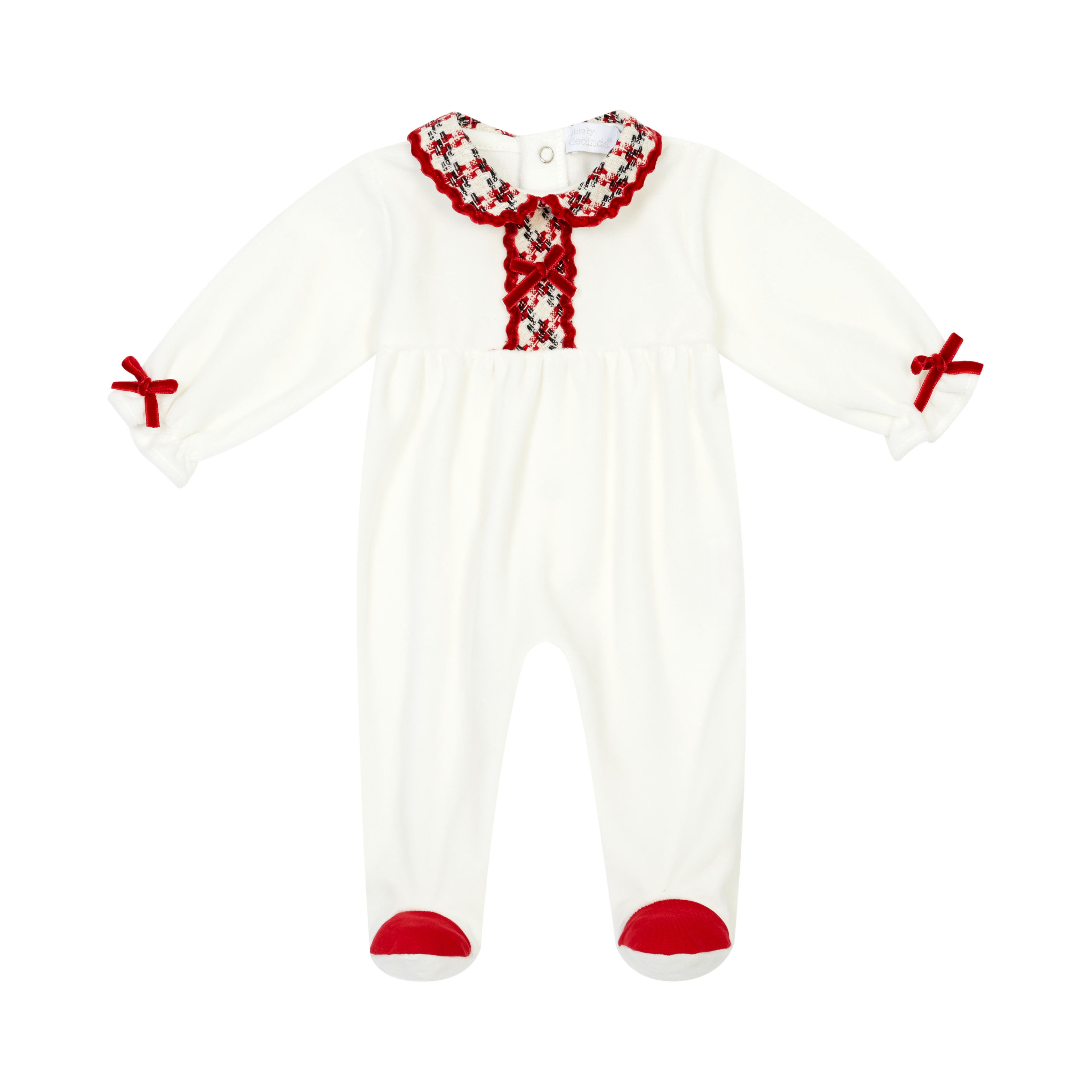 AW26 Deolinda by Chic Ivory Tartan Bow All in One