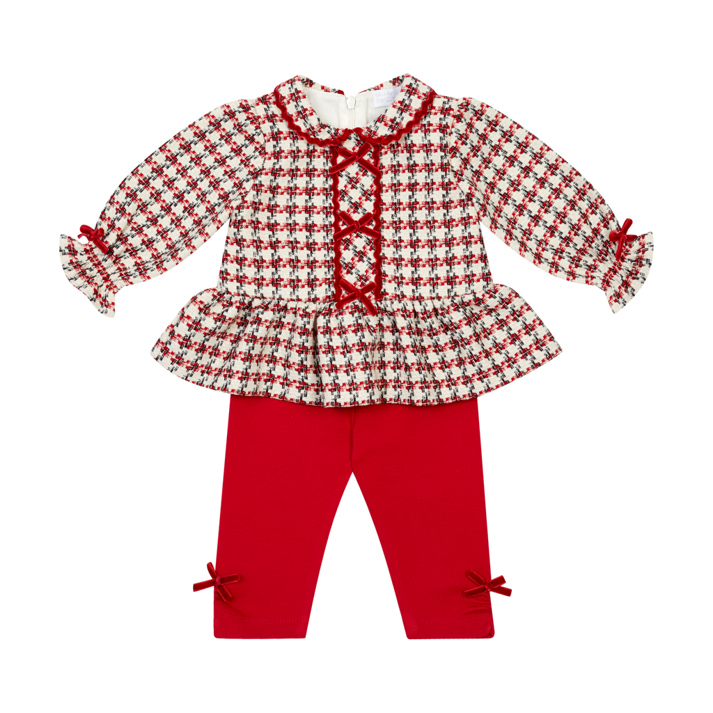 AW26 Chic by Deolinda Ivory & Red Legging Set