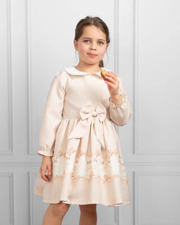 Caramelo Kids Girls Cream Carousel Dream Dress