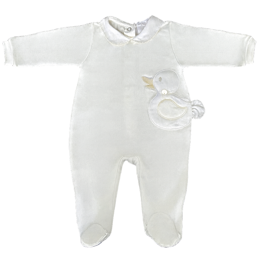 Deolinda Unisex Ivory Duck Baby Grow DBV24113