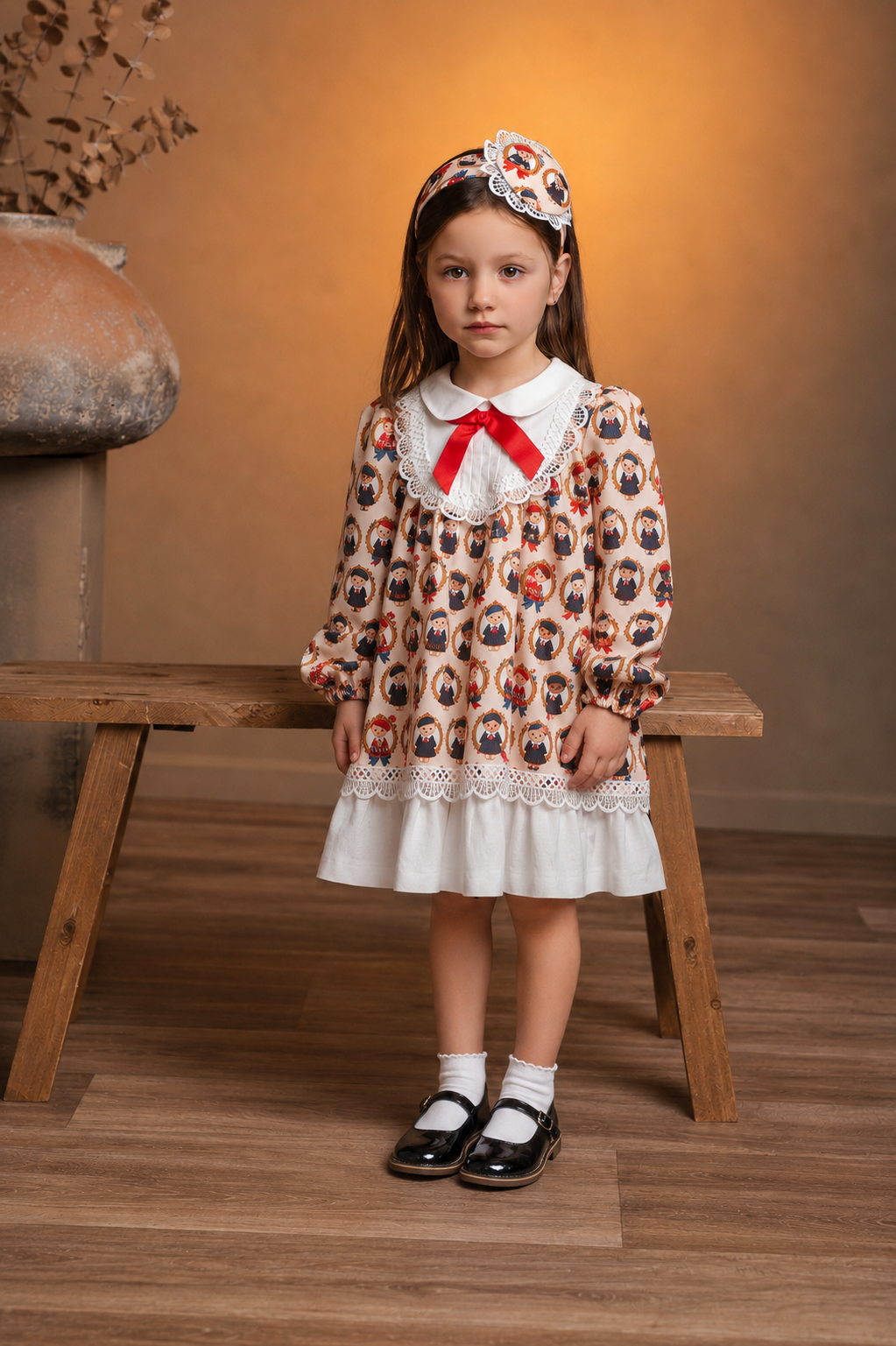 AW26 Rochy Pre Order Girls Teddy Bear Print Dress