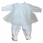 Deolinda by Chic Girls White Daisy Babygrow DBV24108