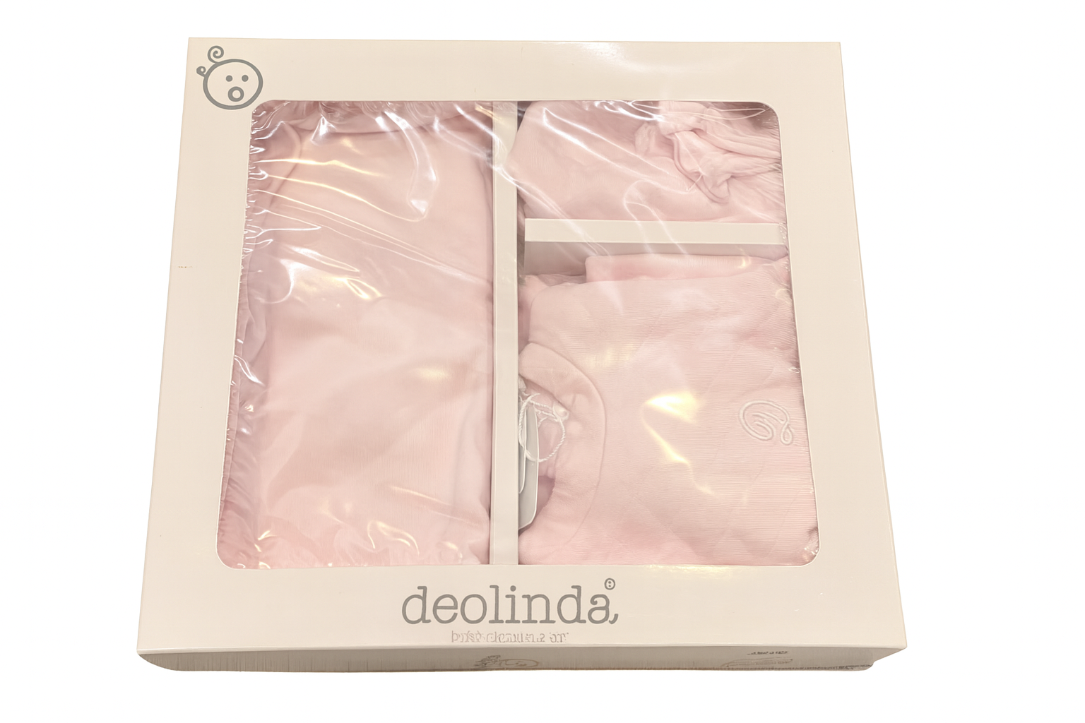 Deolinda Girls Pink Babygrow, Hat, Blanket and Mittens Box Set DBI232200