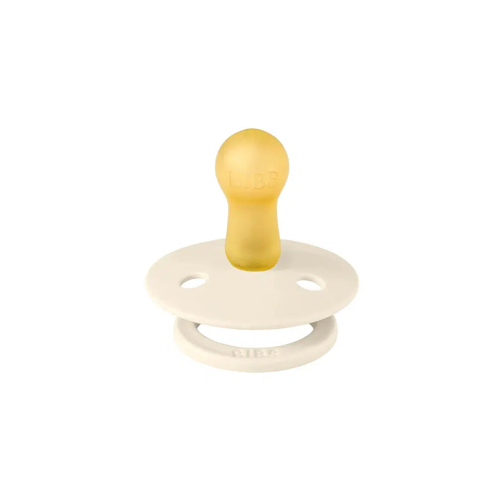 BIBS Colour Symmetrical Soother / Dummy 2 Pack Latex – Ivory & Sage (Size 1, 0+ Months) [110241]