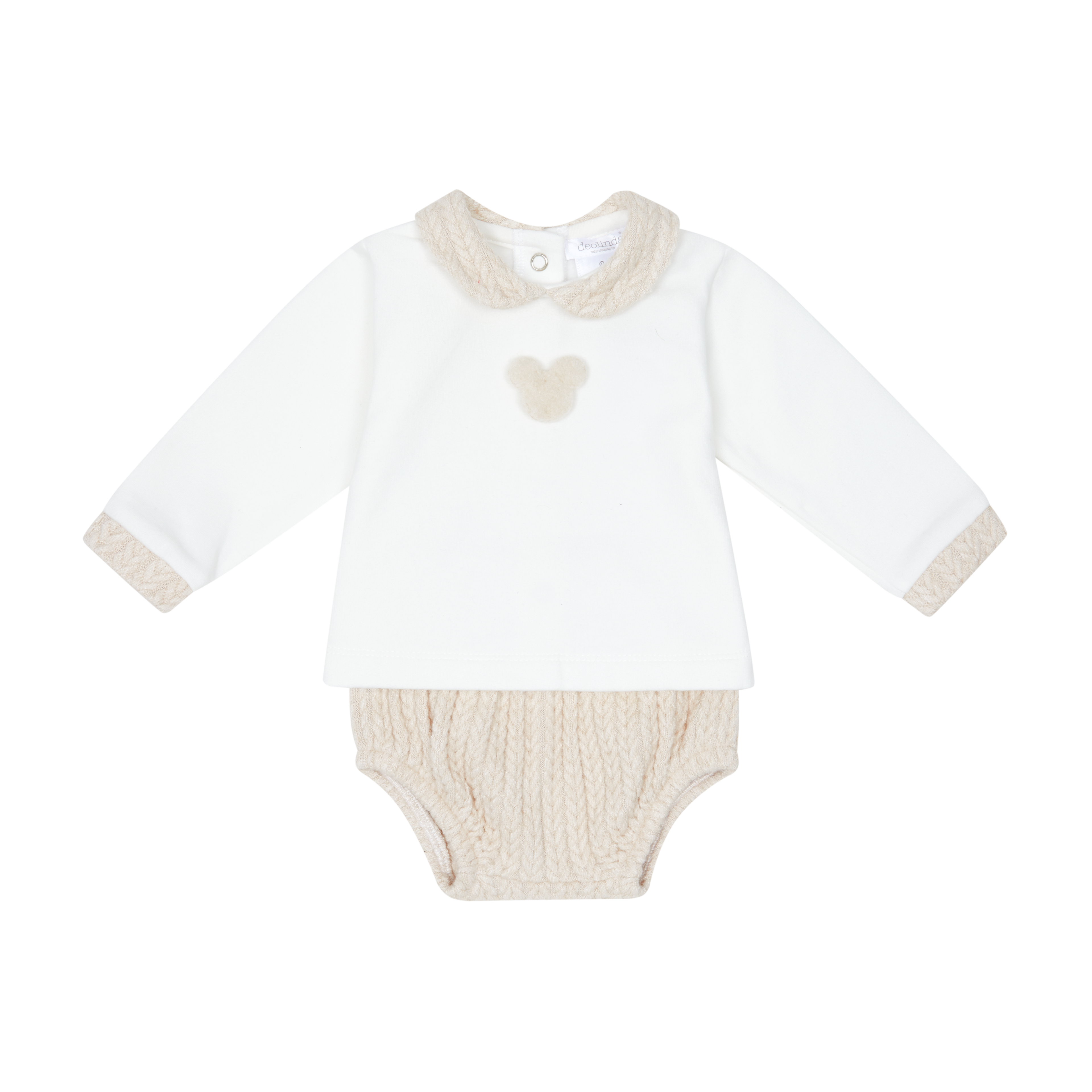 AW25 Deolinda Boys Beige Teddy Romper