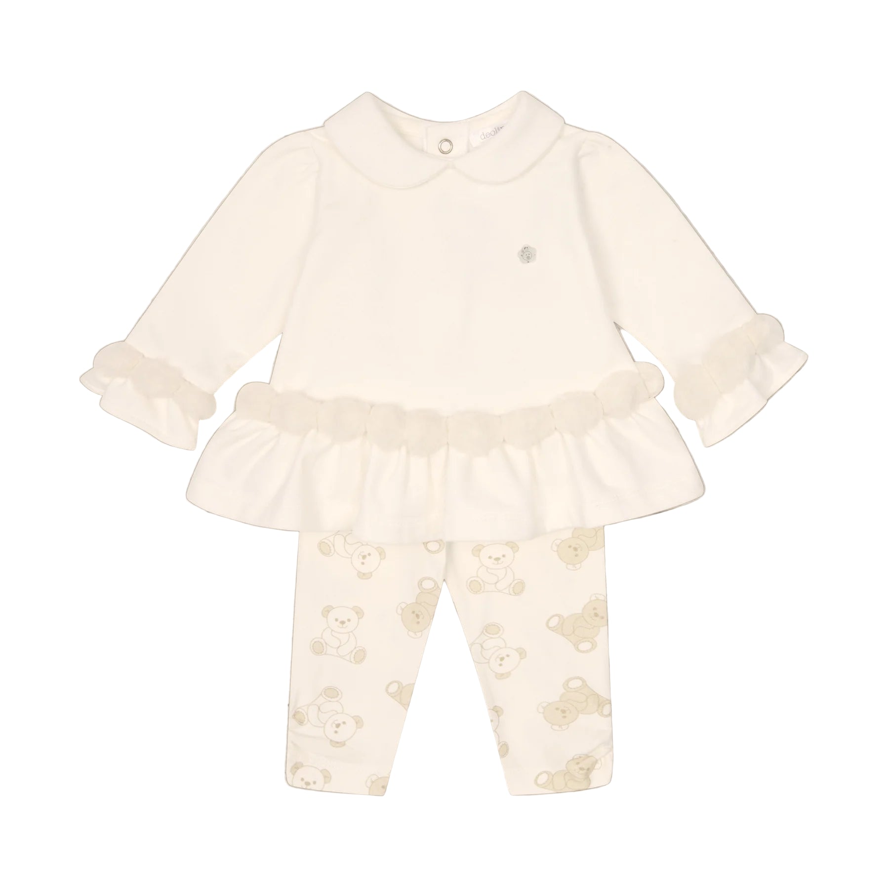 AW25 Deolinda Girls Ivory Teddy Bear Legging Set