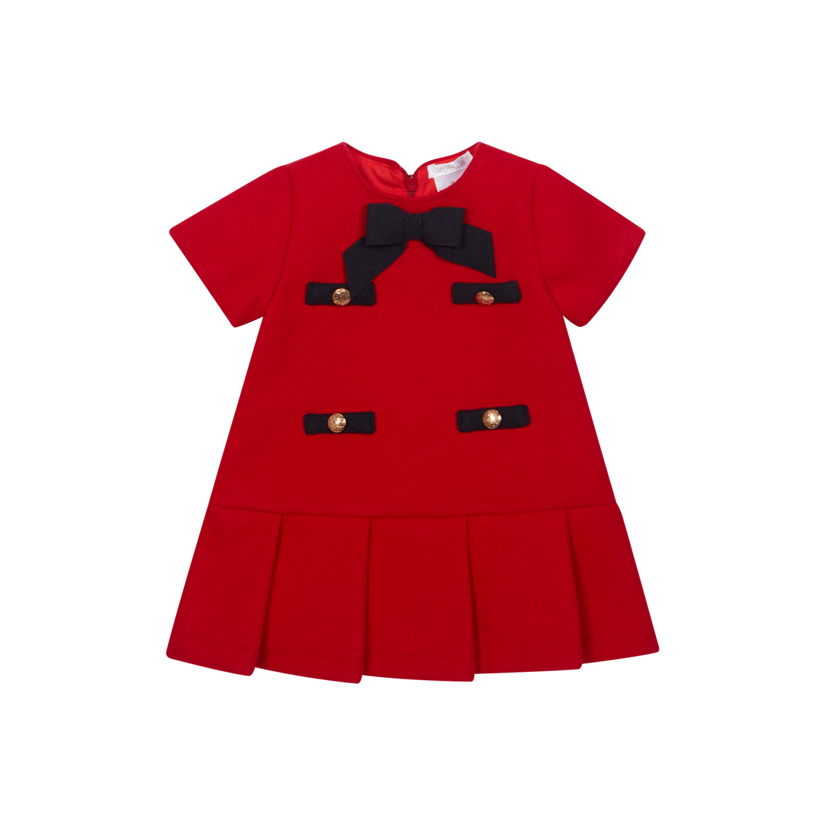 AW26 Deolinda Girls Red Dress with Bow Detail