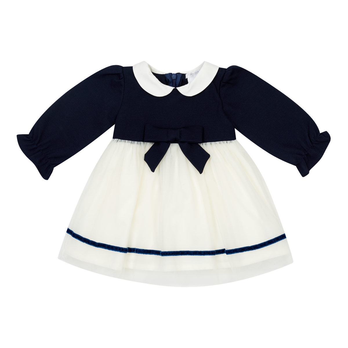 AW26 Deolinda Girls Navy Bow Dress