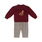 AW26 Boys Deolinda Balmoral Horse Knit Top & Trouser Set