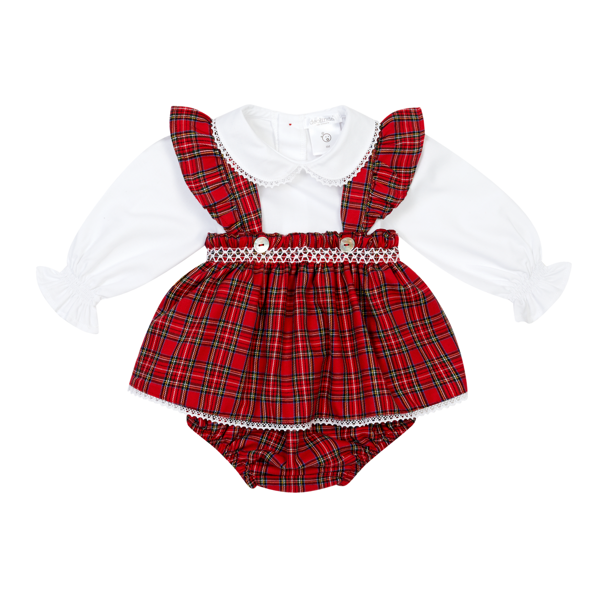 AW26 Deolinda Girls Red Tartan 2 Piece Set