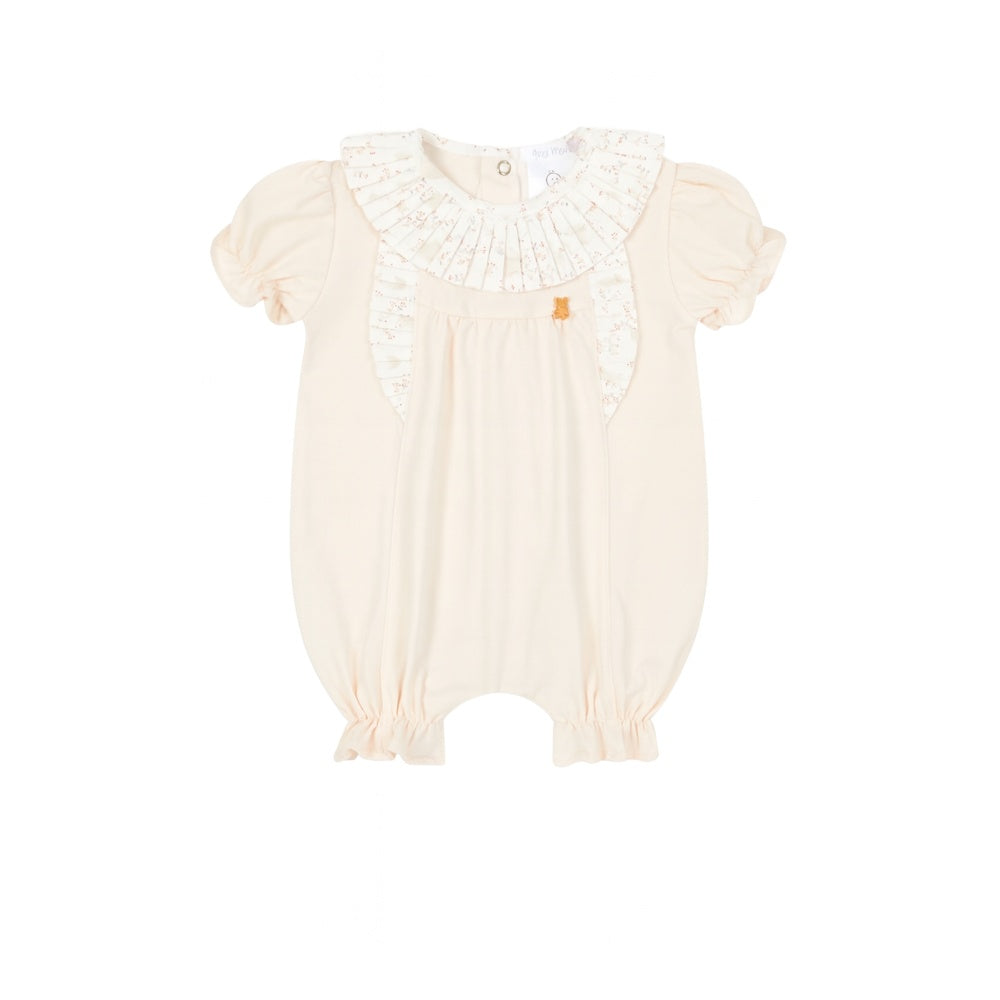 Deolinda Baby Girls Pink Bunny Collared Shortie Romper DBV241501