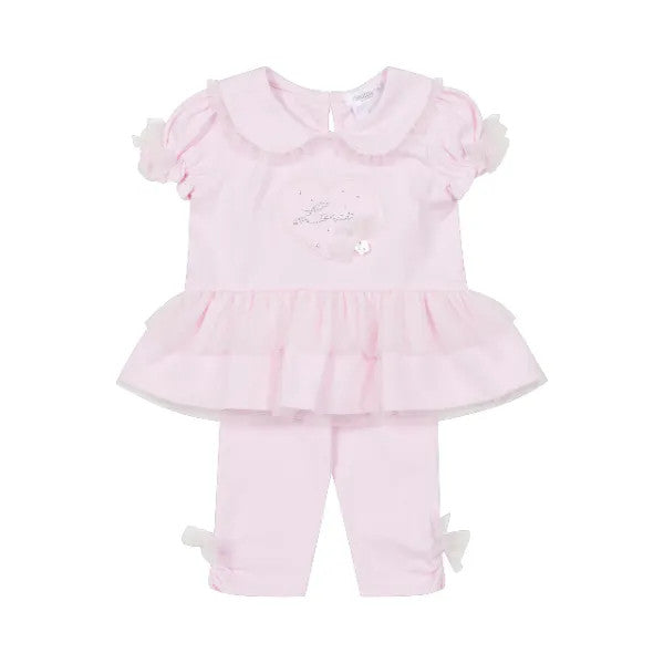 SS26 Deolinda Girls Pink 'Love' Legging Set