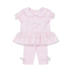 SS26 Deolinda Girls Pink 'Love' Legging Set