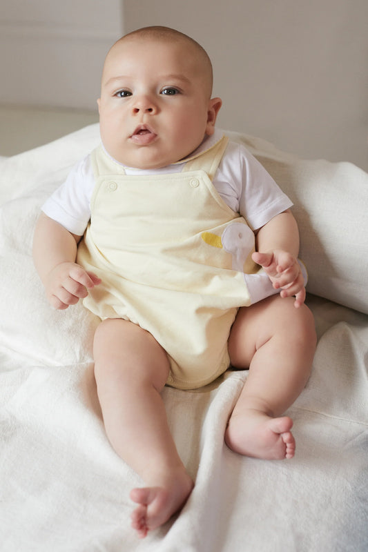 Deolinda Lemon Duck Dungaree Romper Set