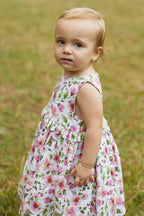 Deolinda Girls Dusky Pink Floral Dress