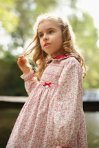 AW25 Deolinda Red Floral Smocked Dress