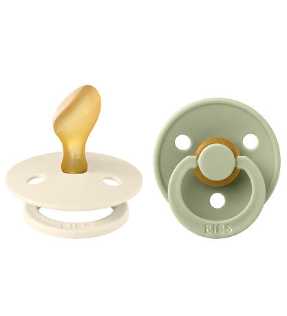 BIBS Colour Anatomical 2 Pack Latex Size 2 – Ivory & Sage [2211416]