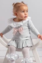 Caramelo Kids Girls Sky Blue Knitted Dress