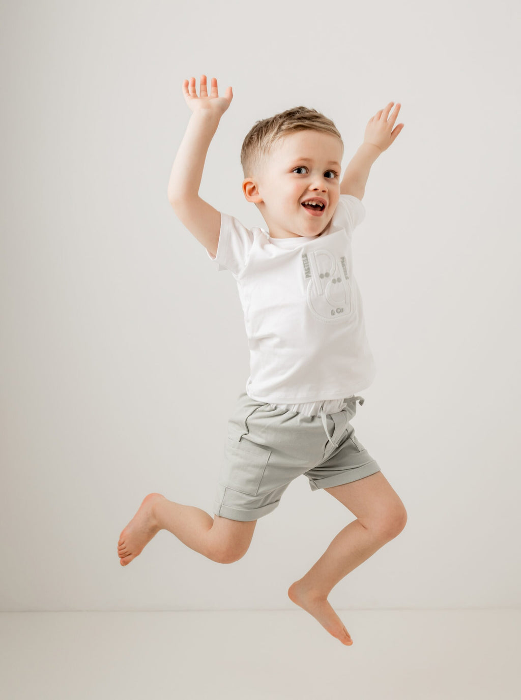 Pastels & Co Boys Sage Green T-Shirt and Shorts Set Heston