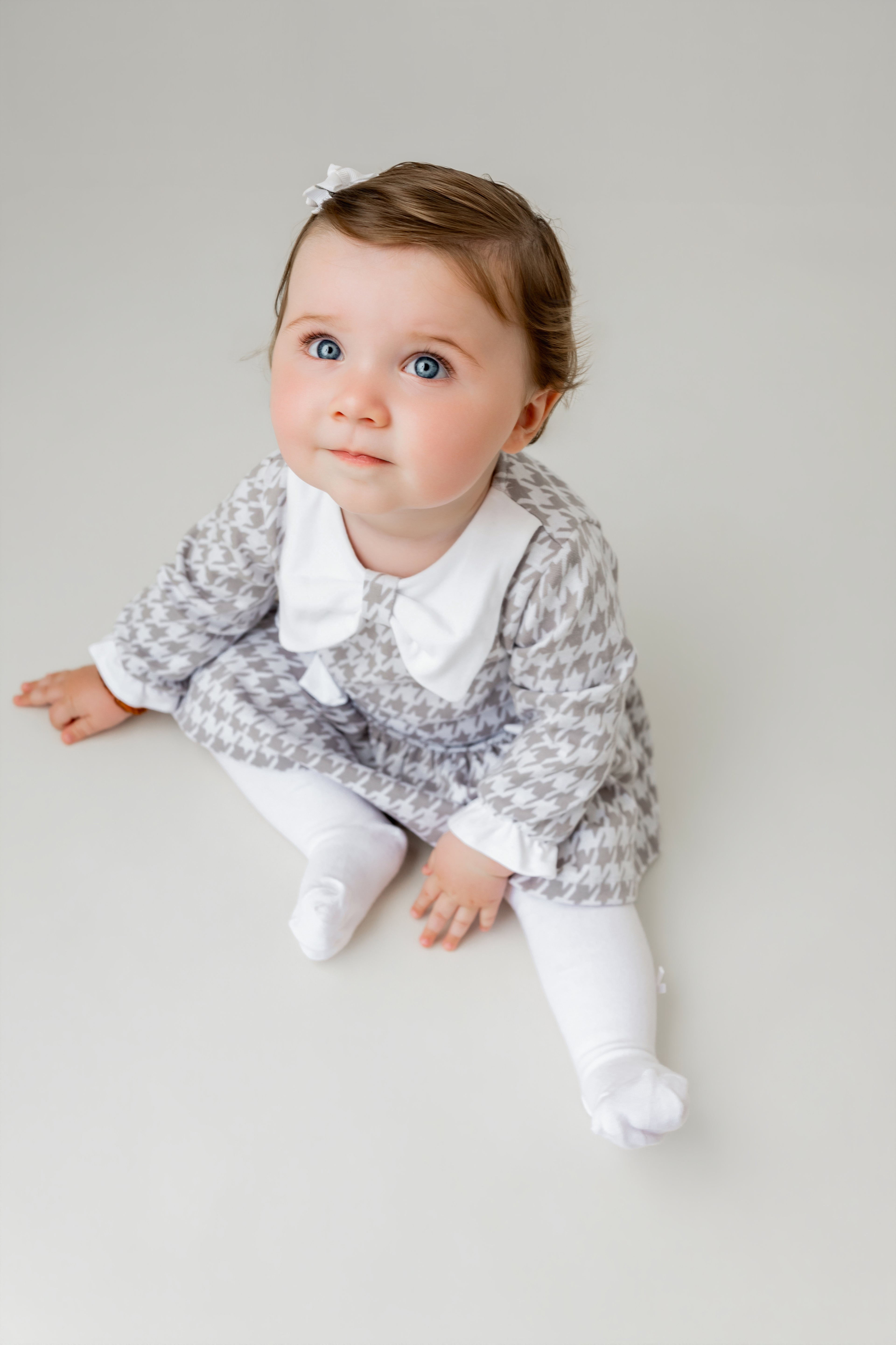 Pre Order Pastels & Co Girls Chevron Charcoal Ella Dress