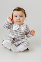 Pre Order Pastels & Co Girls Chevron Charcoal Ella Dress