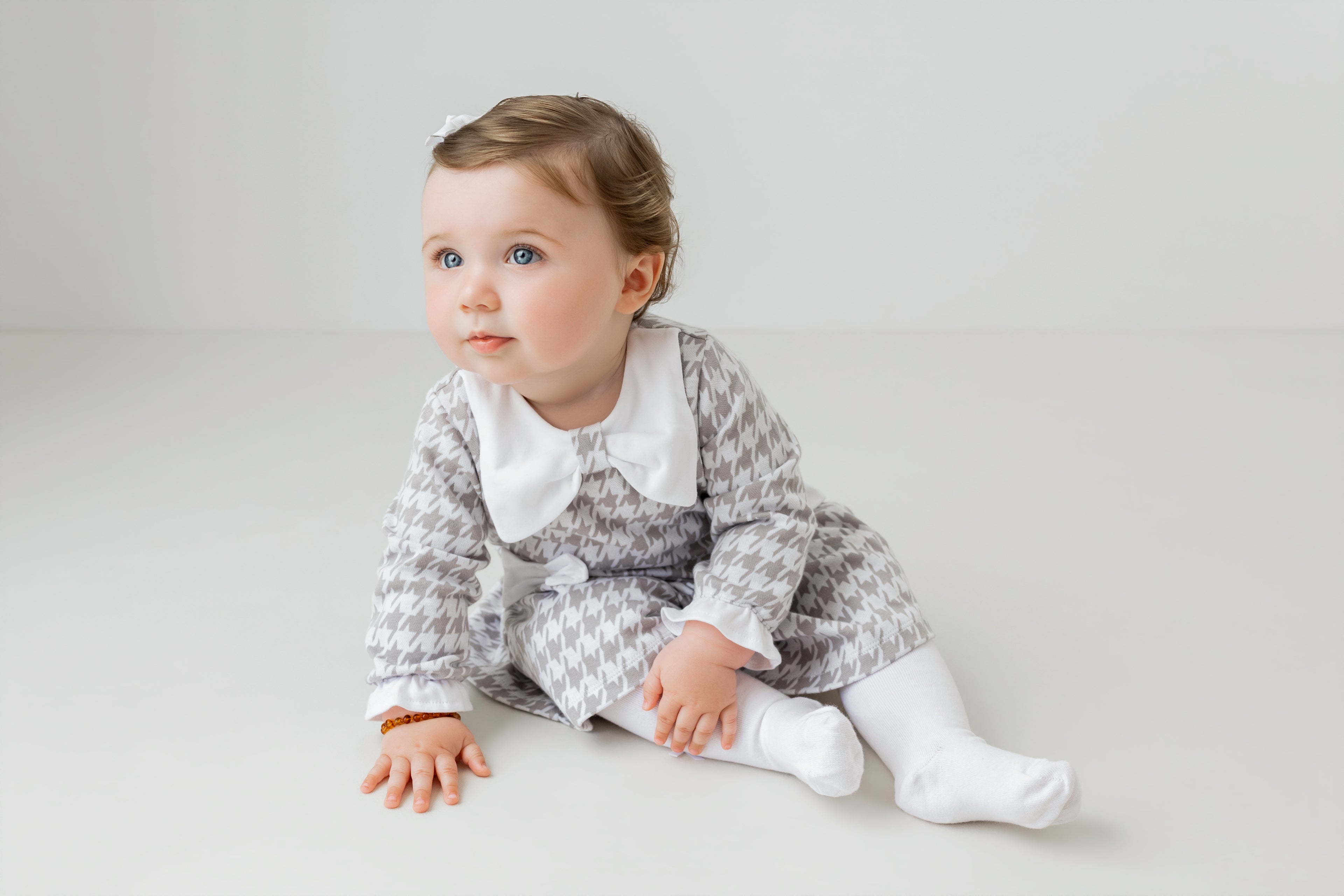 Pre Order Pastels & Co Girls Chevron Charcoal Ella Dress