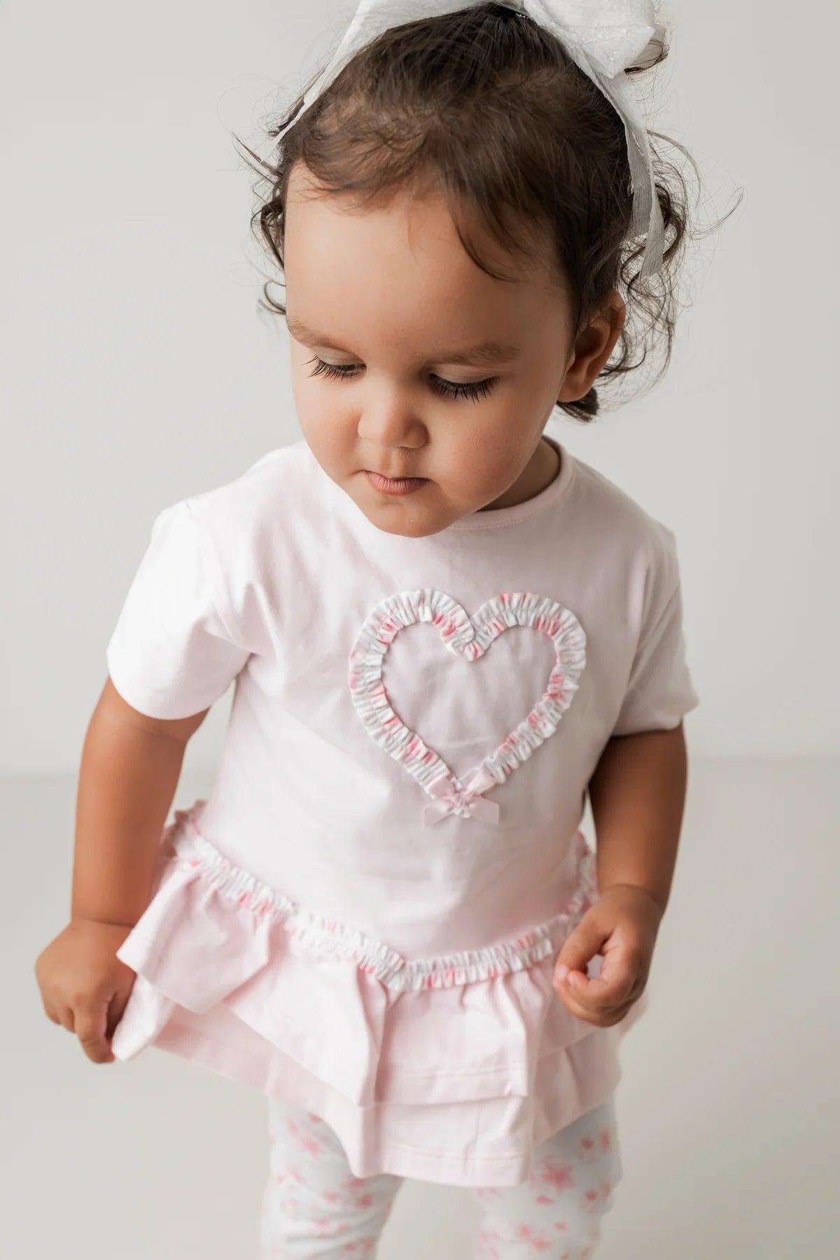 Pastels & Co Girls Lacey Pink Legging Set