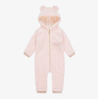 Caramelo Kids Baby Girls Pink Teddy Fleece Pramsuit
