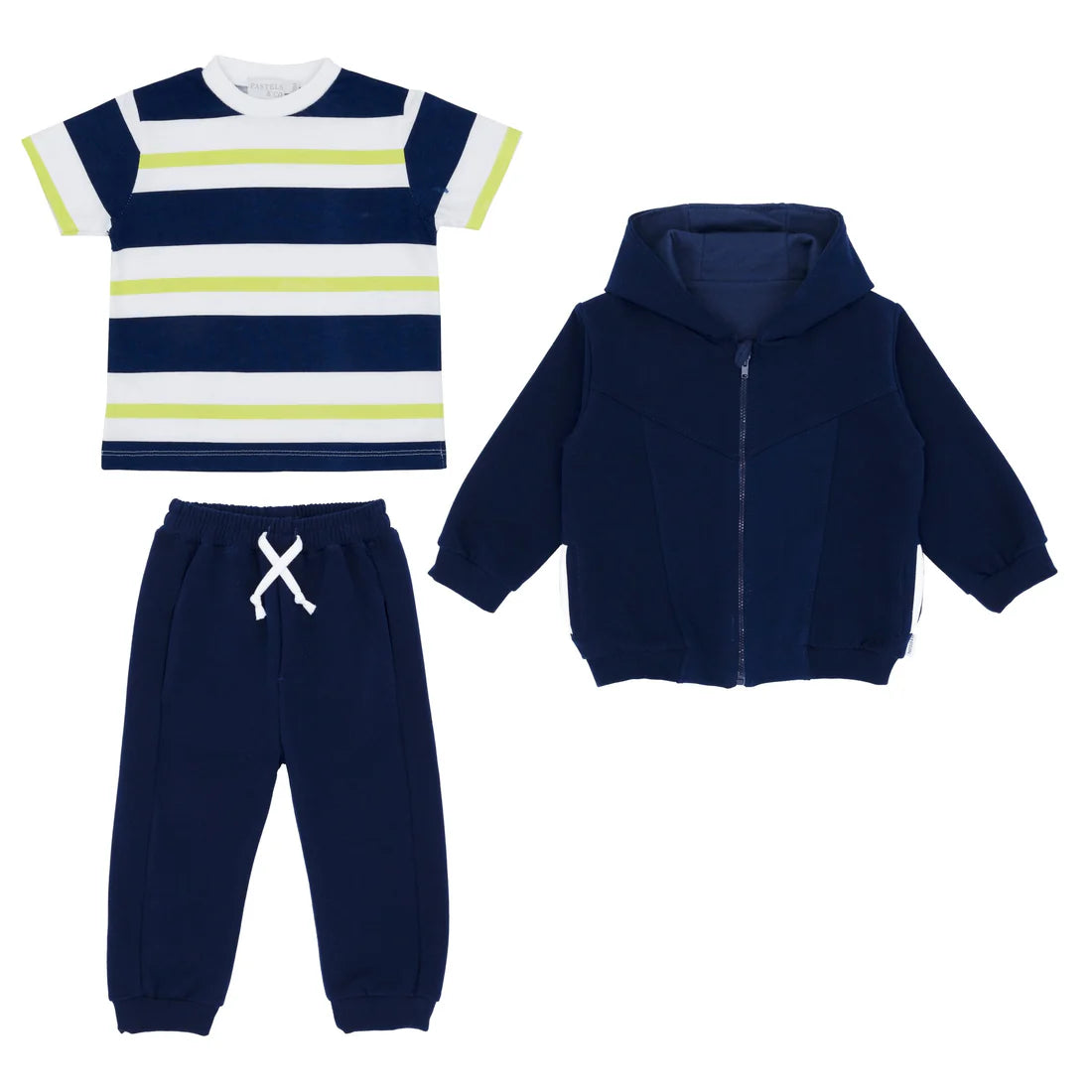 AW25 Pastels & Co Boys 3 Pice Navy Hendry Tracksuit