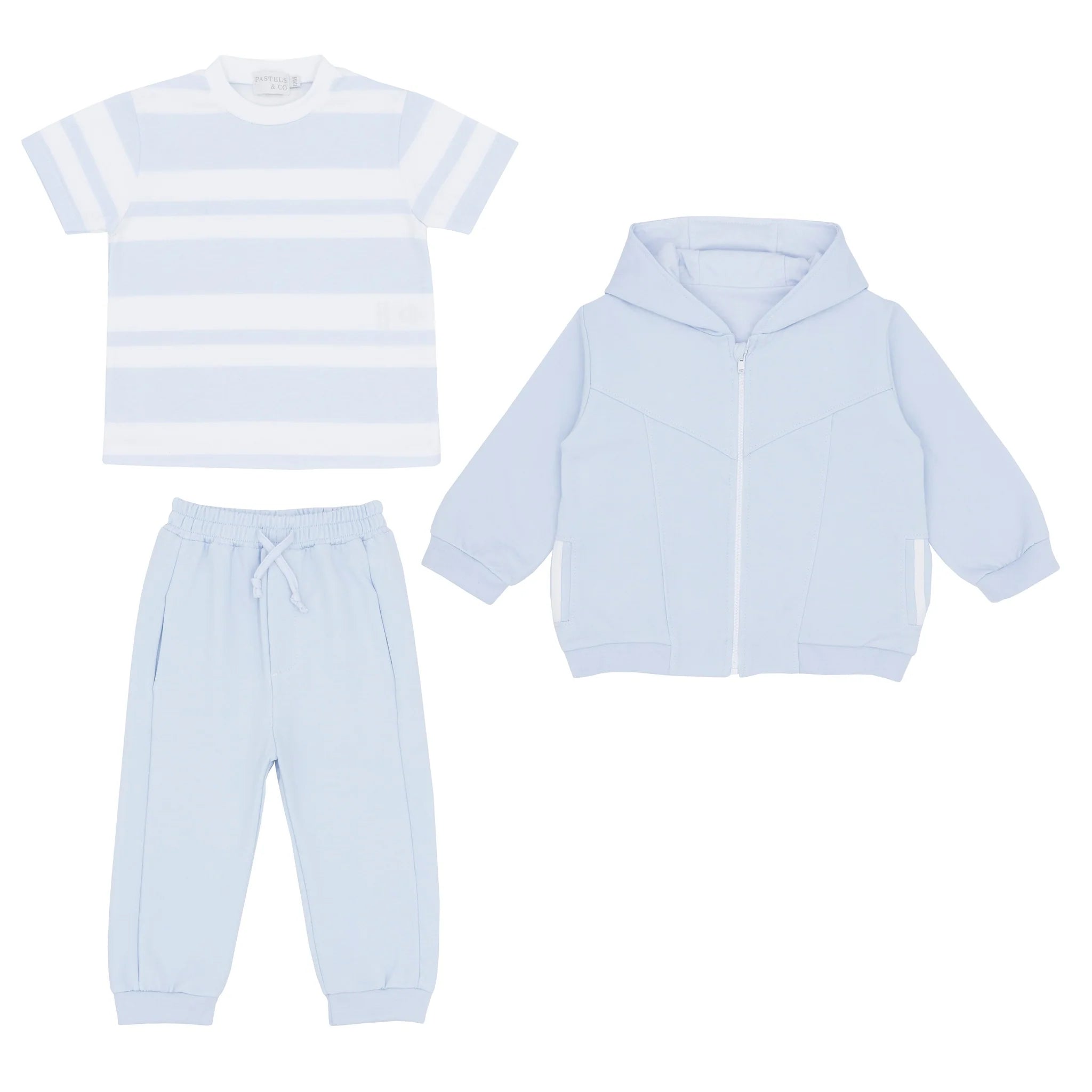 AW25 Pastels & Co Boys 3 Pice Blue Hendry Tracksuit