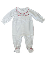 Deolinda Baby Girls White & Red Babygrow DBV24102