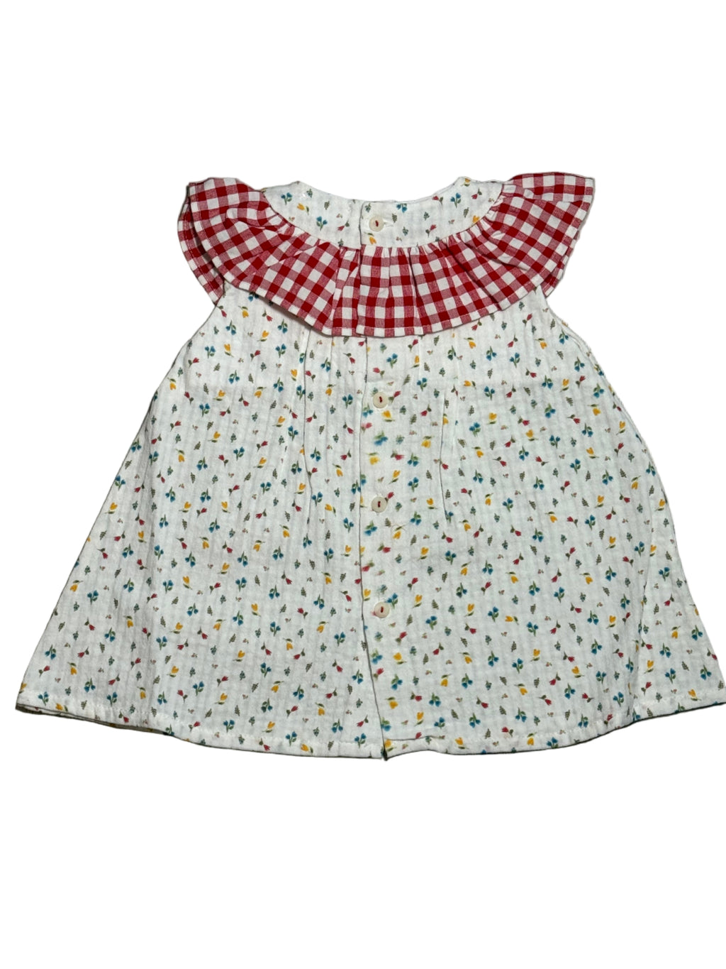 Deolinda Baby Girls Floral and Gingham Dress