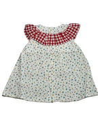 Deolinda Baby Girls Floral and Gingham Dress