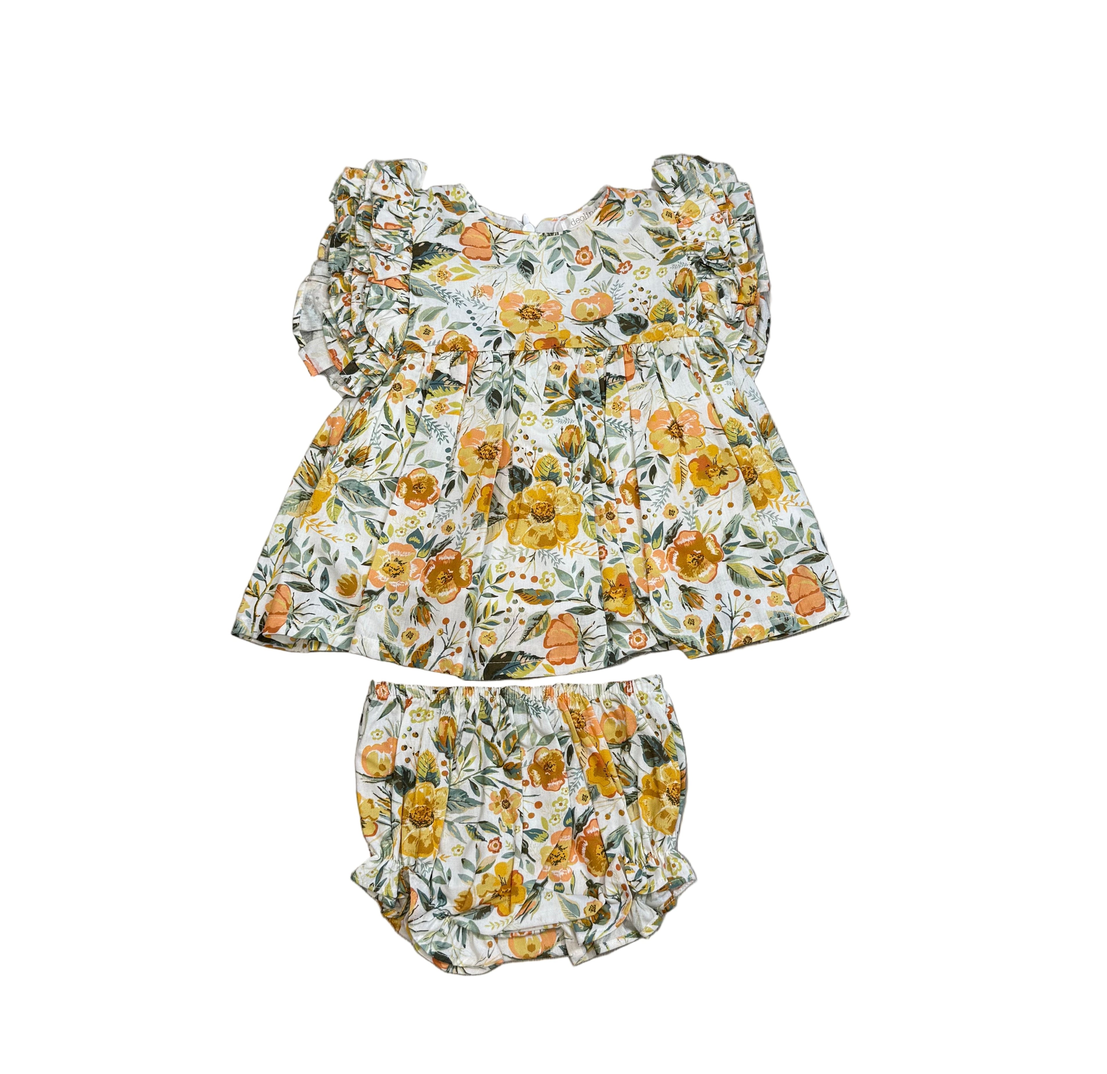 Deolinda Baby Girls Floral Dress with Matching Bloomers