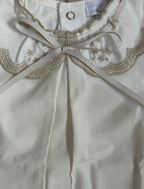 Deolinda Girls White with Beige Trim Babygrow DBV24122