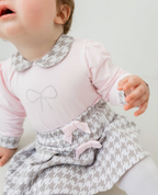 Pre Order Pastels & Co Girls Pink & Charcoal Skirt Set