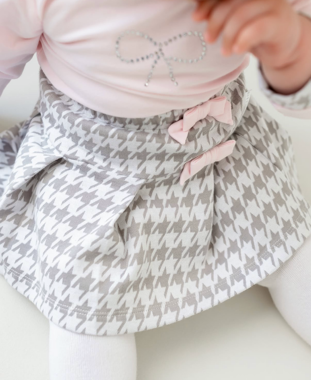 Pre Order Pastels & Co Girls Pink & Charcoal Skirt Set