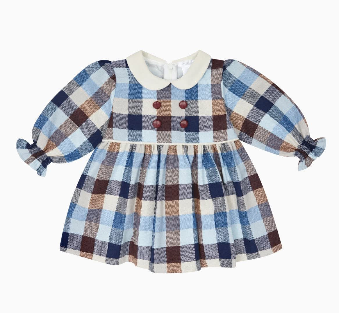 AW25 Deolinda Girls Blue Check Dress