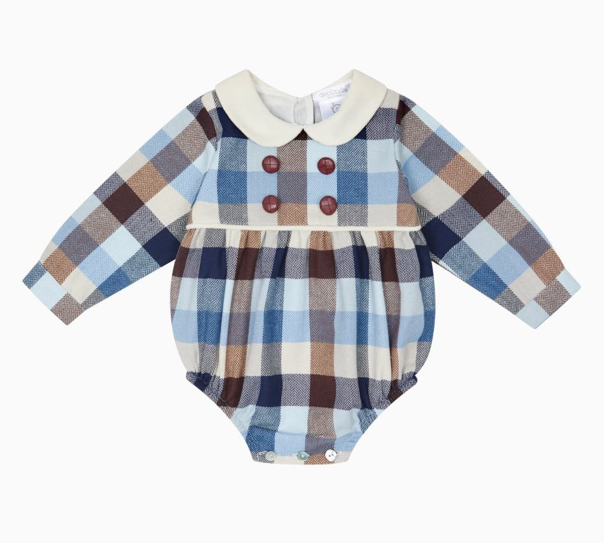 AW25 Deolinda Boys Blue Check Romper