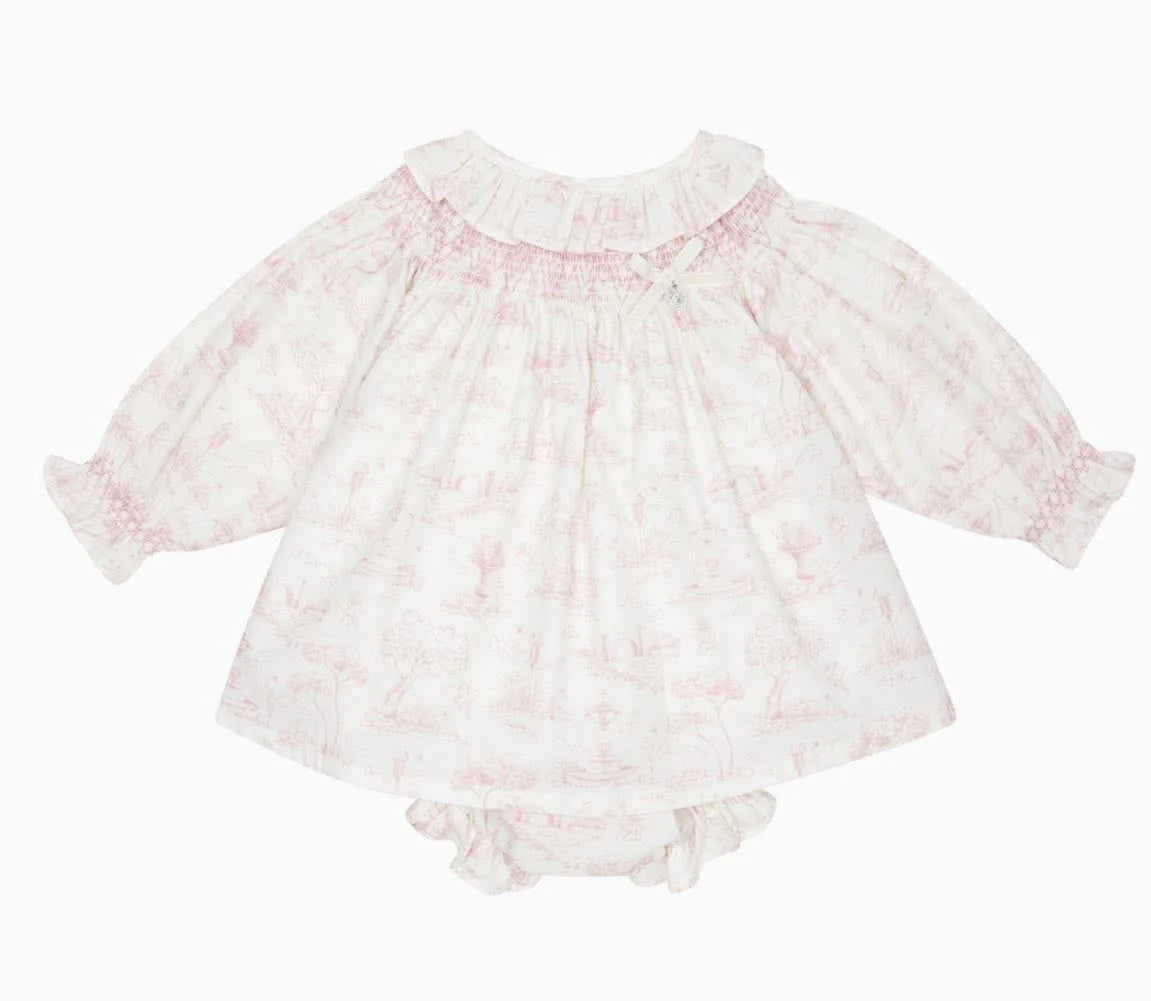 AW25 Deolinda Girls Smocked Dress with Matching Bloomers