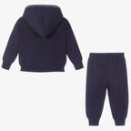 Beau KiD Girls Navy Blue Knitted Tracksuit