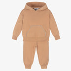 Beau KiD Girls Camel Knitted Tracksuit