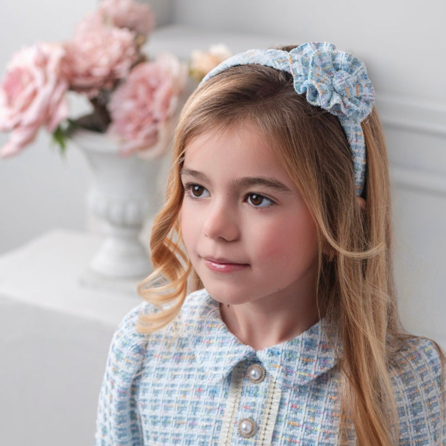 PRE ORDER AW25 Rochy Girls Blue Tweed Headband 26790