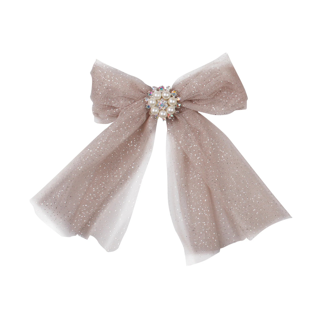 PRE ORDER AW25 Naxos Camel Tulle Girls Hair Bow