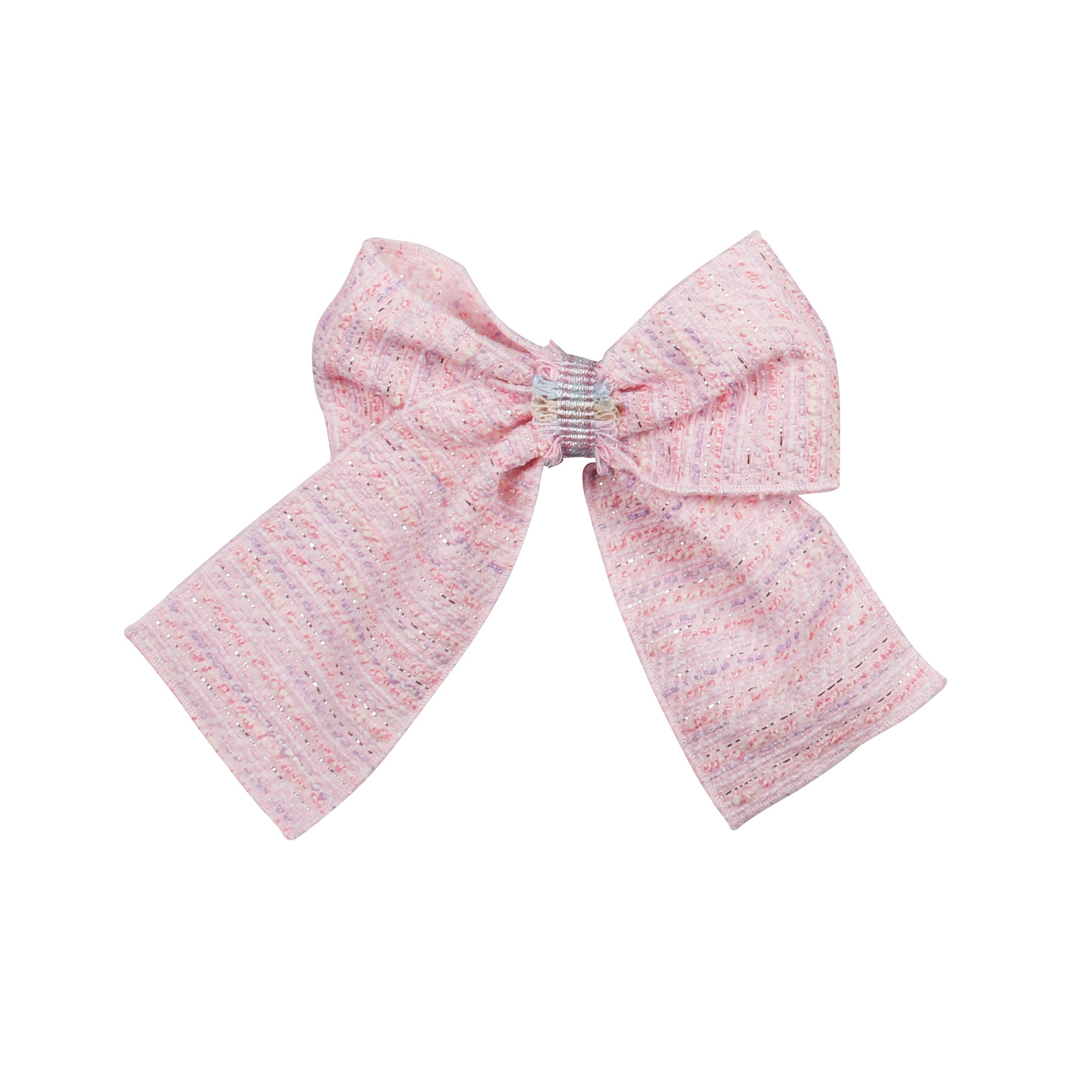 PRE ORDER AW25 Naxos Girls Pink Tweed Hair Bow