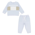 AW26 Pastels & Co Boys Blue & Beige Hooded Track Suit - Adam