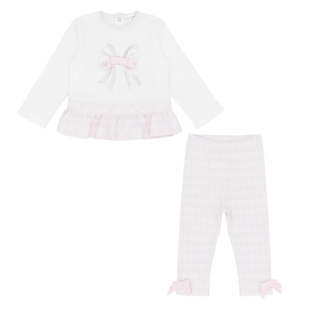 Pre Order Pastels & Co Girls Miranda Pink Heart Leggings Set
